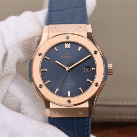 위블로 클래식퓨전 골드 블루다이얼 가죽스트랩 38mm