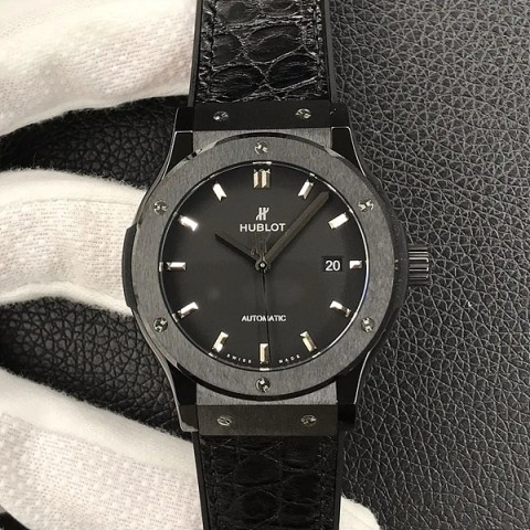 위블로 클래식퓨전 블랙 다이얼 가죽스트랩 38mm