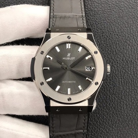 위블로 클래식퓨전 티타늄 그레이다이얼 가죽스트랩 38mm